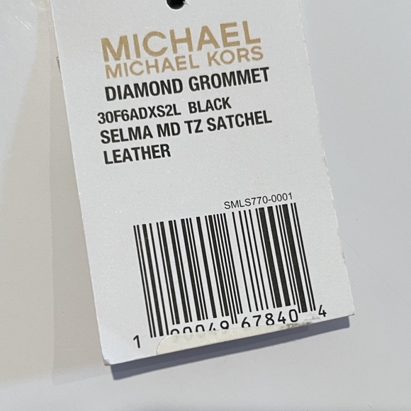 Michael Kors Selma Silver Diamond Grommet Leather Shoulder Bag/Satchel  … - Picture 15 of 16